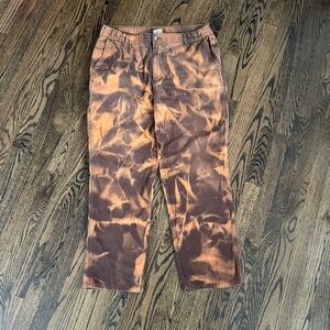 Customized Dyed Brown and Tan Skater Men's Chino Pants by Scandia Woods